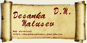 Desanka Malušev vizit kartica
